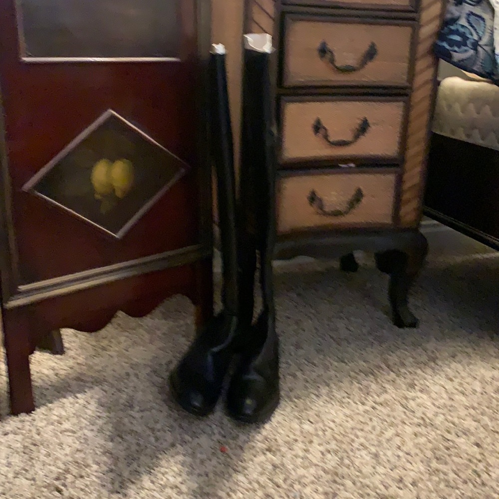 Sam Edelman black leather over the knee boots